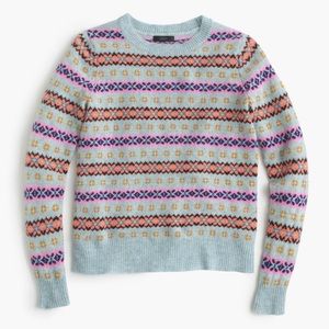 J Crew XXS Fair Isle Lambswool Sweater Crewneck
